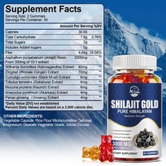 4 bottles Shilajit Gold 3000mg Naturally Occurring Fulvic Acid Non GMO/No Gluten