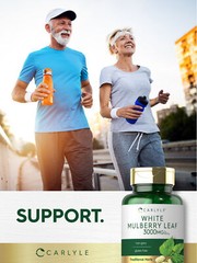 Mulberry Leaf Extract | 3000mg | 100 Capsules | Non-GMO | by Carlyle