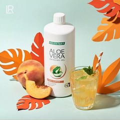 LR LIFETAKT Aloe Vera Drinking Gel Peach Flavour Set of 3 – 3×1000 ml/33.8 fl.oz