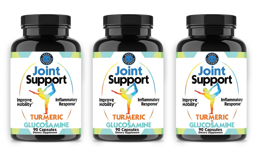 Joint Health & Wellness w/ Joint Support with Turmeric and Glucosamine, 3-Pack
