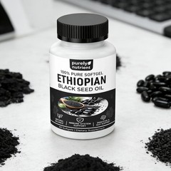 3 PACK Ethiopian Black Seed Oil Softgels |4.64% Thymoquinone |Gluten-Free