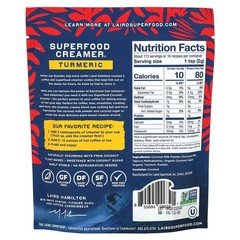 Laird Superfood Turmeric Creamer 8 oz 227 g Dairy-Free, Gluten-Free, Organic,