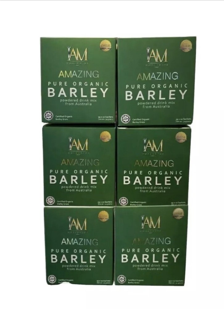 IAM Amazing Pure Organic Barley Power Drink Mix 6 Boxes Or 60 Sachet For $114