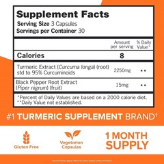 Qunol Turmeric Curcumin with Black Pepper Supplement, Joint Support, 90 Capsules