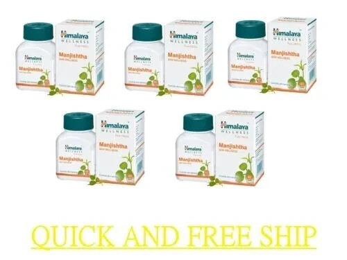 Himalaya Manjishtha Skin Supplement for Natural Blood Clean 5 Boxes 2026 Exp.