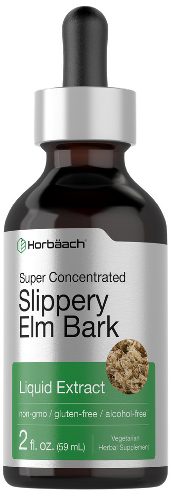 Slippery Elm Bark Tincture | 2 Fl Oz | Vegetarian | Alcohol Free | by Horbaach