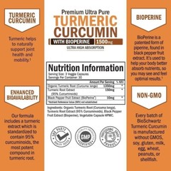 Turmeric Curcumin with Black Pepper Extract 1500Mg – High Absorption Ultra Poten