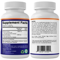 Tart Cherry 16000mg & Celery Seed 2000mg | Concentrated Extract | 180 Capsules