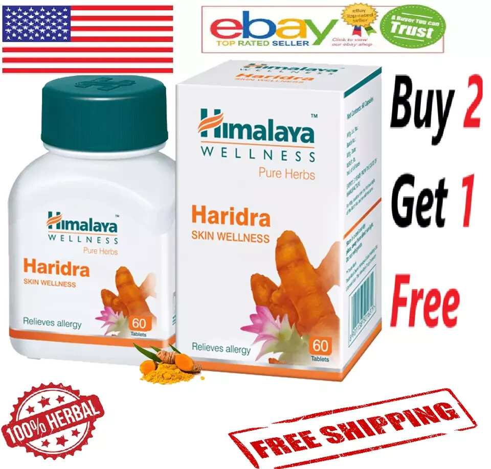Himalaya Haridra 60 Tablets | Herbal Skin Wellness |Buy 2 Get 1 Free | Free Ship