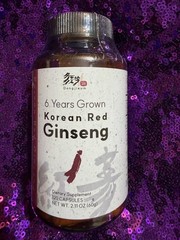 Korean Red Ginseng (6-Year Root) (Enhanced Ginsenoside) 120 Vegan Caps Exp:08/26