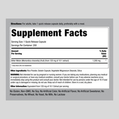 Bitter Melon Capsules | 1200mg | 200 Count | Non-GMO Extract | by Piping Rock