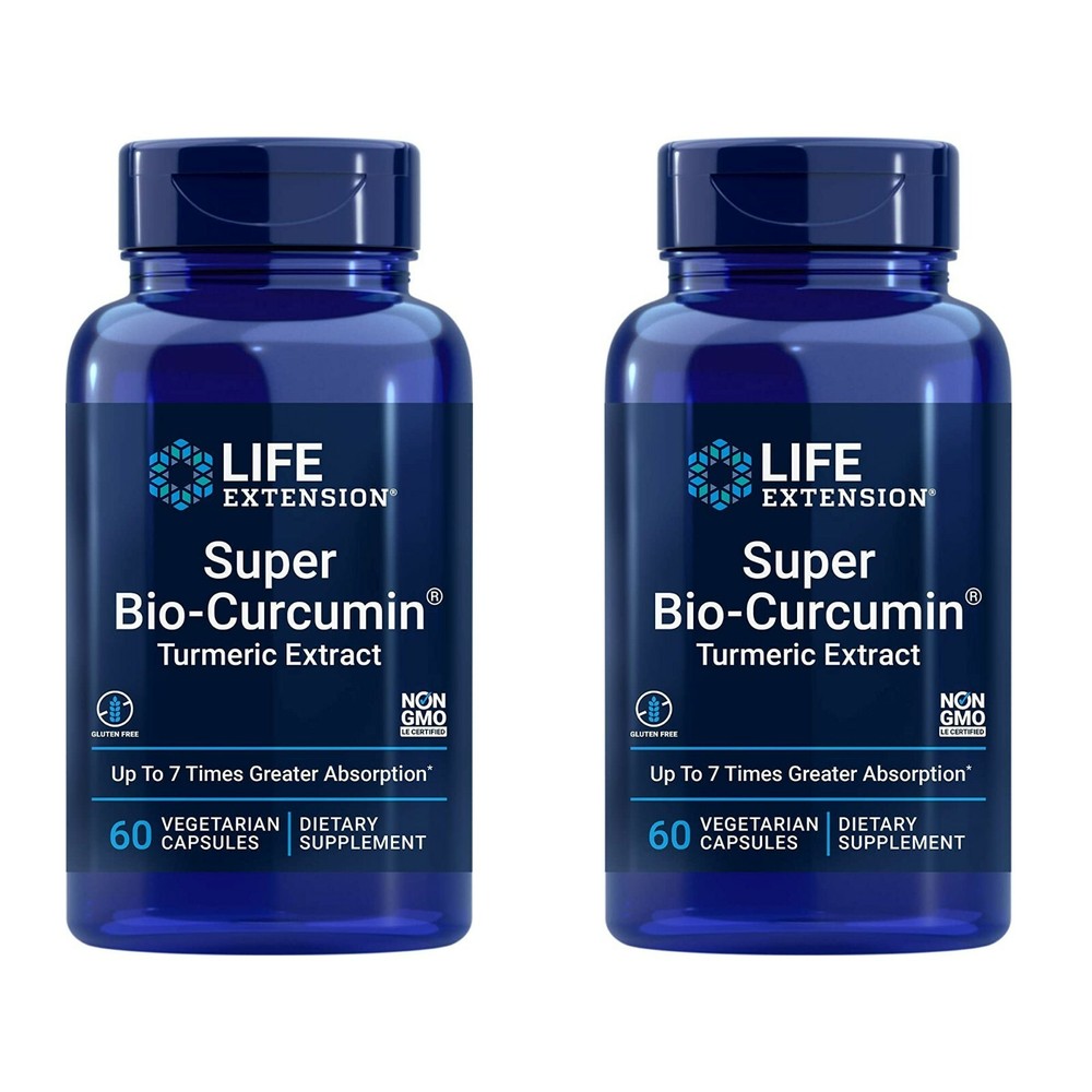 2 package Life Extension Super Bio-Curcumin Turmeric Extract 400 mg 60 Veg Ca…