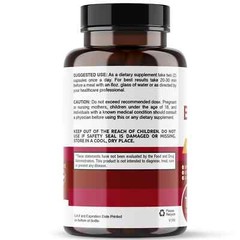 Organic Nitric Oxide Beet Root Capsules 1300mg Support Healthy Blood Circulation