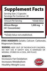 Herbal formula – African Mango Extract 1000mg – Digestive aid 2 Bottles 120 Caps
