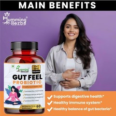 Humming Herbs Gut Feel Probiotics Capsules, 60 Capsules