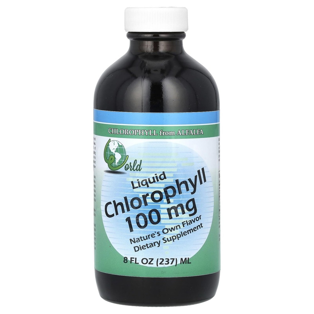 World Organic Chlorophyll Liquid 8 Oz Herbal Digestive Aid and Intestine Clea…