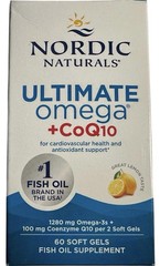 Nordic Naturals Ultimate Omega + CoQ10 | 100mg, 60 Soft Gels Exp 11/27