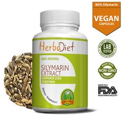 Milk Thistle Extract 400mg (8000mg eq) POTENT Capsules 80% Silymarin Liver Detox