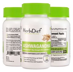 Ashwagandha Root Extract Capsules Max Strength (5100mg eq) Stress Anxiety Immune