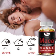 Organic Maca Root Capsules Peruvian Maca Extract Muscle Enhancing For Men Women