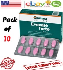 10X EVECARE FORTE Himalaya 300 Tabs With Long Expiry & Free Shipping