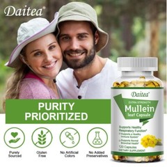 Mullein – 120 Capsules-1500 mg – Supports HealthyRespiratory Function
