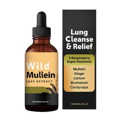 Wild Mullein Leaf Extract Bio-organic Lung Cleanse Drops for Lung Natural Herbal