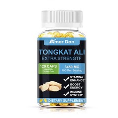 3450mg TongkatAli Extract 200:1 Strong Natural Testosterone Booster 120 Capsules