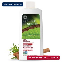 Desert Essence Alcohol-Free Mouthwash with Tea Tree Oil and Aloe, Sugar-Free, Or