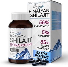Shilajit – EXTRA STRENGTH – 56% Natural Fulvic Acid – 90 Caps – Energy Support