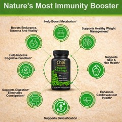 Organic Moringa 1000mg Capsules | Natural Leaf Extract | Immune & Metabolism Sup