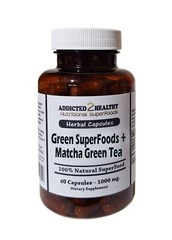 60 Green SuperFoods + Matcha Green Tea Capsules – Immunity, Energy,Antioxidants