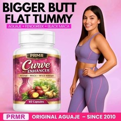 BOOTY, HIPS & LEGS GROWTH – Maca Root 60 Pills for Women – Natural Curve Support