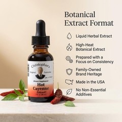Hot Cayenne Liquid Extract (200,000 H.U.) 1 fl.oz (Pack of 6)