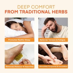 Natural Herbal Foot Pads – Overnight Foot Care Patches – Helps You Feel Refre…