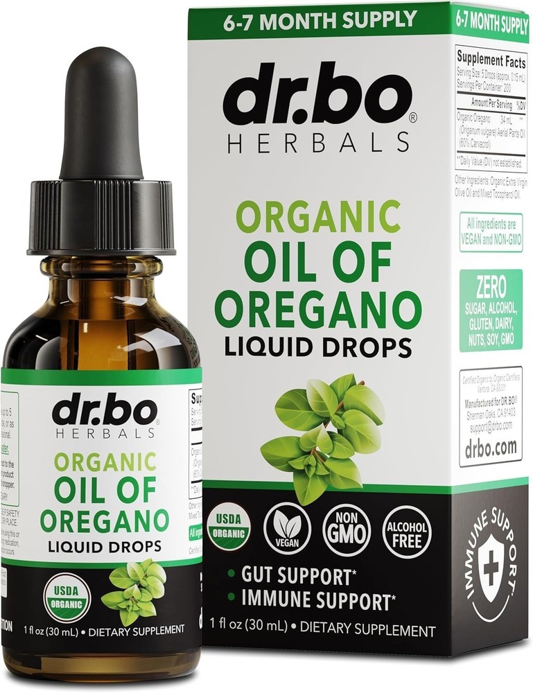 Oregano Oil Natural Liquid Drops – 6 Month Supply of Drops…%%