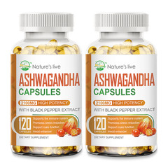 Organic Ashwagandha 1200mg Capsule with Black Pepper For Daily Stress & Mood