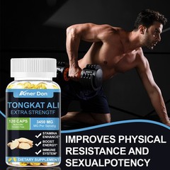 3450mg TongkatAli Extract 200:1 Strong Natural Testosterone Booster 120 Capsules