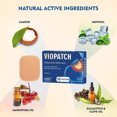 Viopatch Herbal Pain Relief 10 Patch Instant Relief from Muscular & Joint Pain