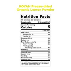 Organic Lemon Powder With Peel – 80 Servings 1 scoop = 1 Lemon Wedge, & Mexi…