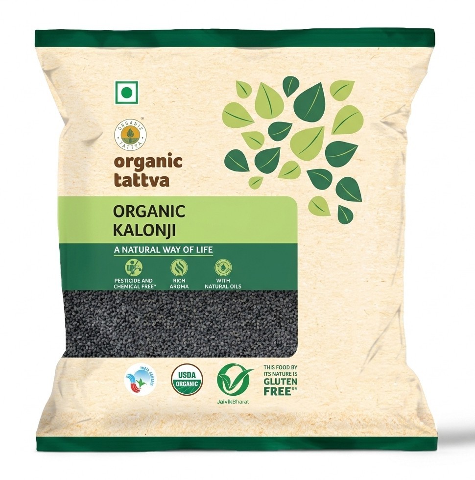 Organic Tattva Kalonji Seeds 100g Premium Nigella/Black Cumin Spice free Ship