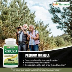 Best Naturals Graviola Capsules Annona Muricata, 600 mg, 120 Count
