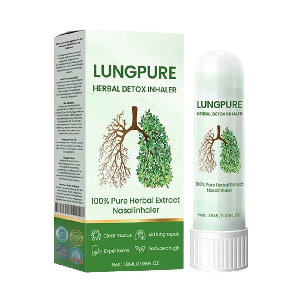 Plant Cleanse Lung Inhaler 1.8ml, Safe Relaxing Nose Cleaning For Breathing