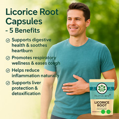 Licorice Root Capsules 8000mg-(10% Glycyrrhizic Acid )Vegan & Digestion Support