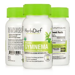 Organic Gymnema Sylvestre Capsules 500mg Blood Sugar Control Weight Loss Herbal