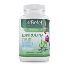 Organic Espirulina/Spirulina 90 Capsules by Betel Natural – 1000 mg Per Serving