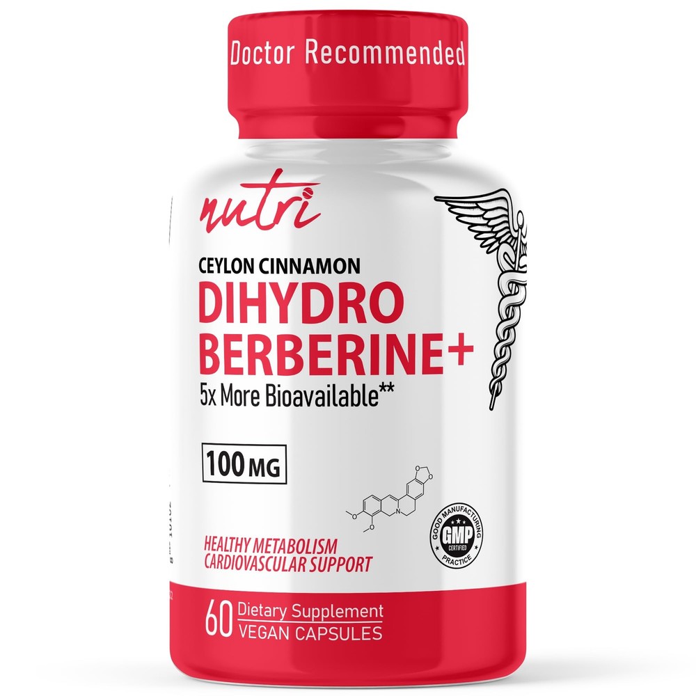 Nature’s Fusions Dihydroberberine Supplement 100mg 60 60 Count (Pack of 1)