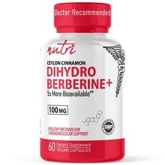 Nature’s Fusions Dihydroberberine Supplement 100mg 60 60 Count (Pack of 1)
