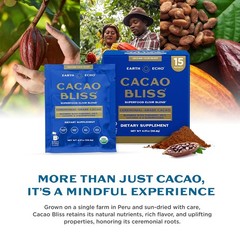 Earth Echo Cacao Bliss Ceremonial Grade Organic Raw Cacao Powder MCT Oil