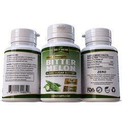 3 PACK Best Herb Bitter Melon 1000mg Blood Sugar Support Supplement 180 Capsules